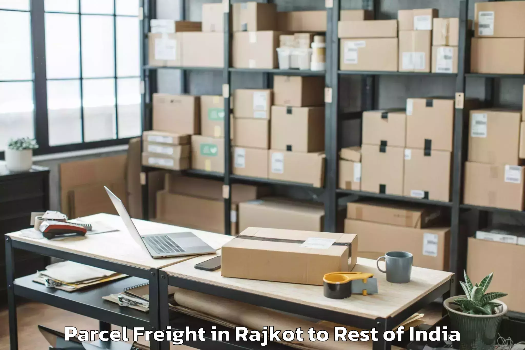 Leading Rajkot to Ramban Parcel Freight Provider